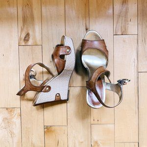 Audrey Brooke Wedge Sandals